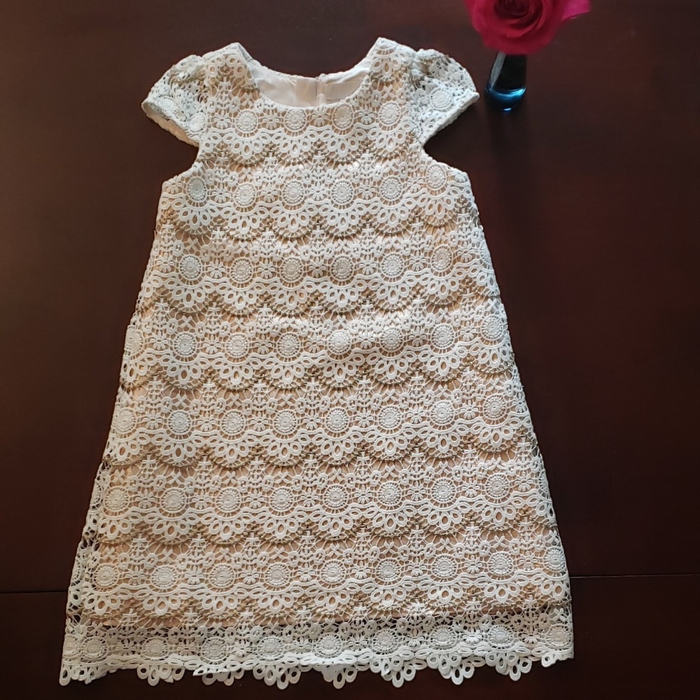 NWT Camilla rose gold and lace dress